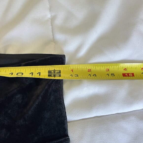 SPANX Womens Medium M Black Velvet High Waisted Leggings Slimming Stretch Pants - Picture 3 of 7